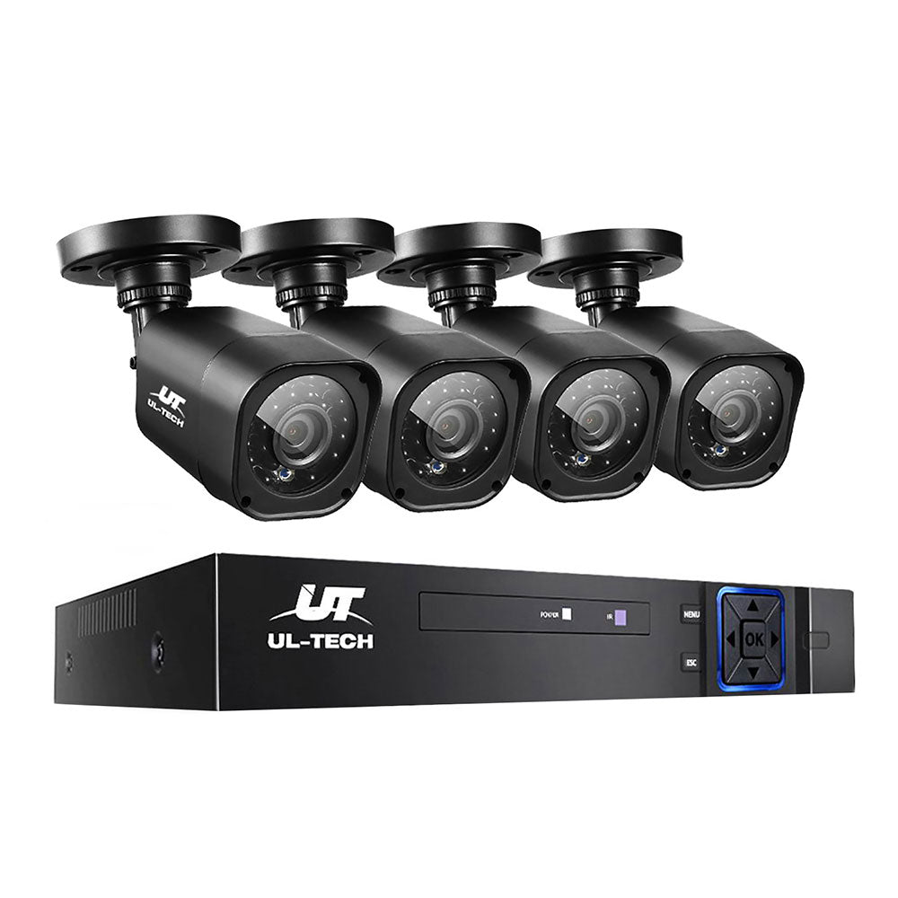 UL-TECH 1080P 4CH DVR Security Camera System with 4 Cameras