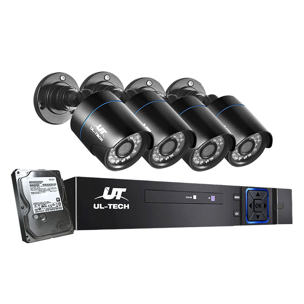UL-tech 8 Channel Security Camera Kit 4 Cameras 1TB Hard Drive