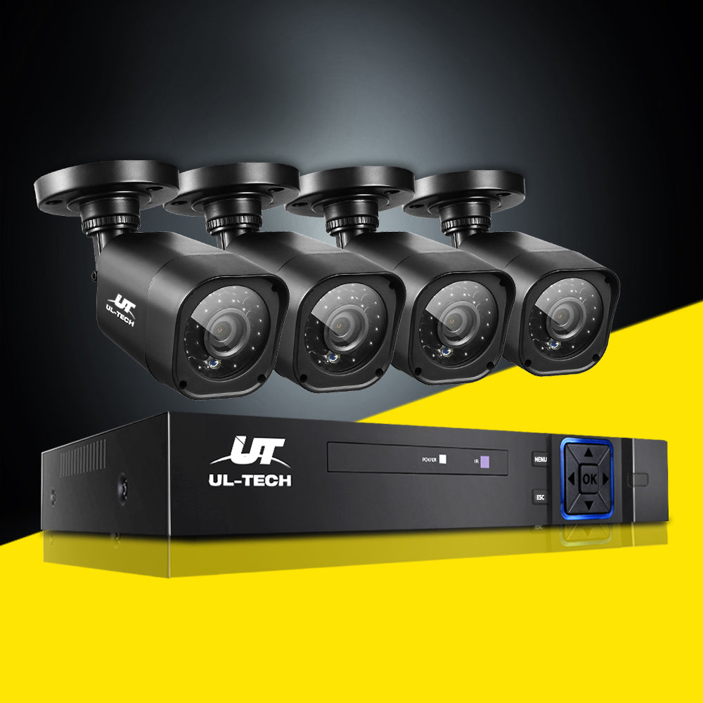 UL-Tech 8CH 1080p CCTV Security System 4 Cameras Motion Detection