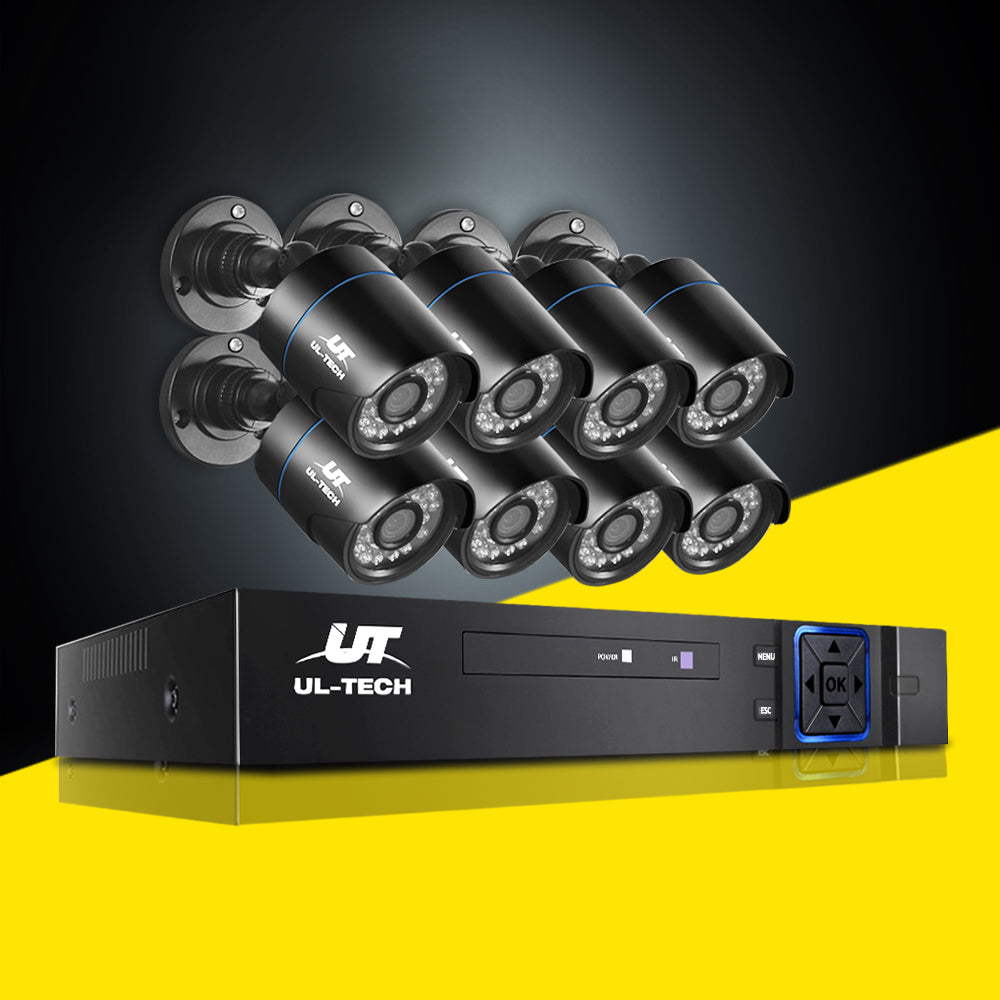 UL-Tech 8CH DVR 1080p CCTV Security System 8 Cameras Night Vision