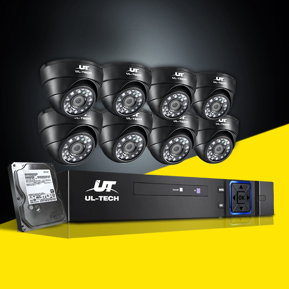 UL-Tech 8CH DVR 8-Camera CCTV Security System 2TB Outdoor 1080P