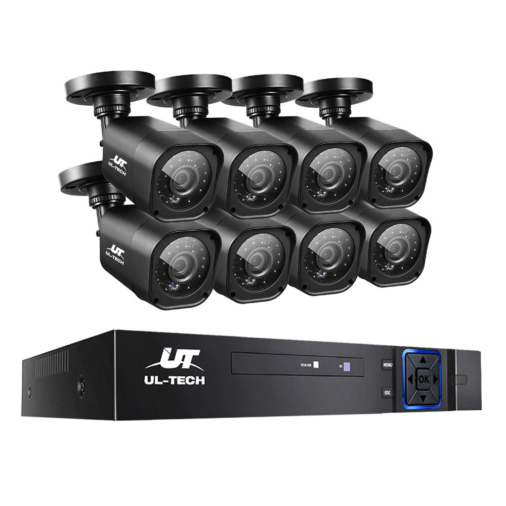 UL-TECH 1080P 8CH CCTV Security Camera System with 8 Cameras