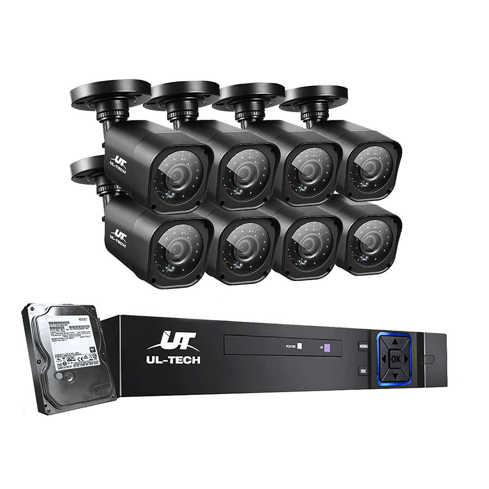 UL-Tech 8CH 1080P CCTV Security System 8 Cameras 1TB Hard Drive
