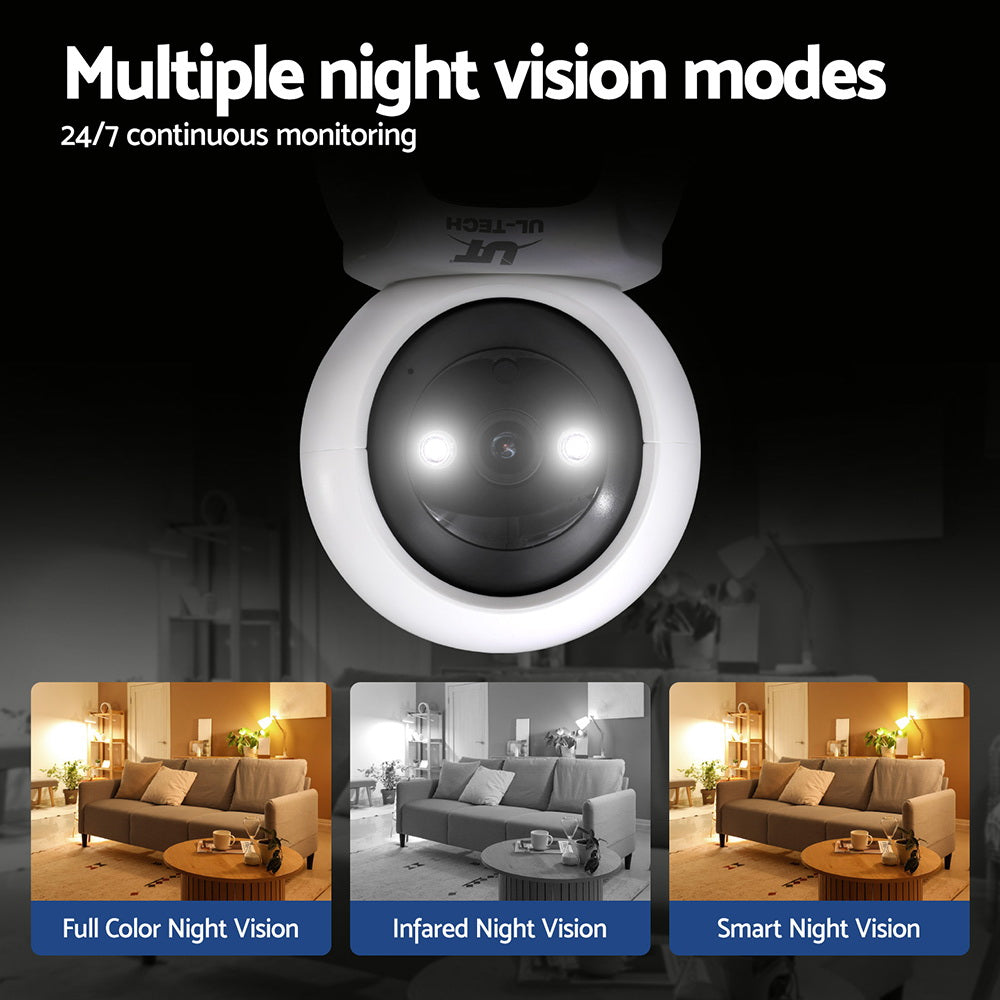 UL-tech 3MP Baby Security IP Camera PTZ White