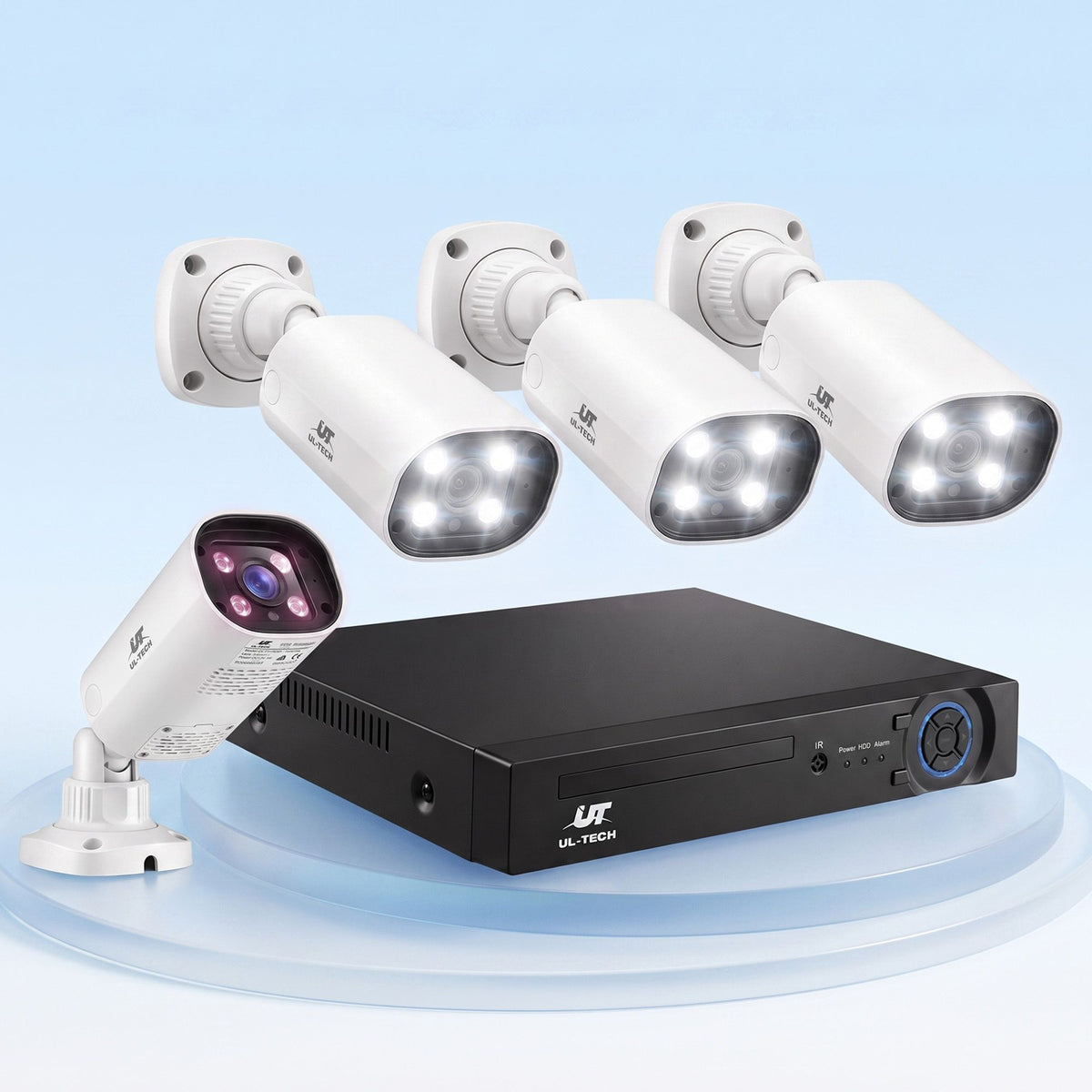 UL-Tech 4 Channel 5MP PoE NVR Security Camera System with 4 Cameras