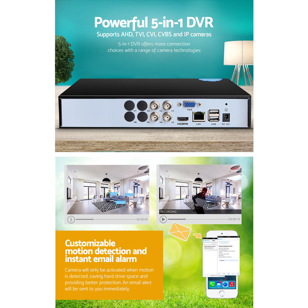 UL-Tech 4CH 1080P DVR 5-in-1 CCTV Video Recorder