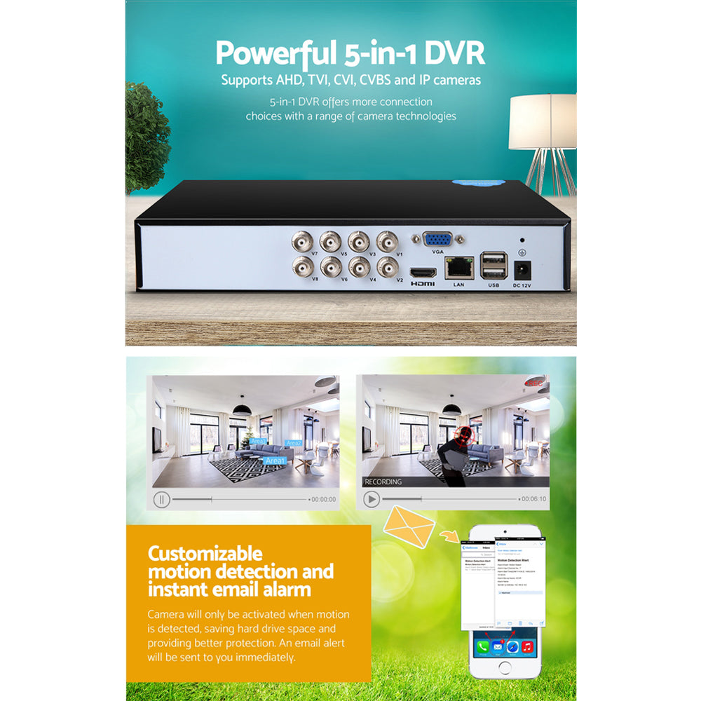 UL-Tech 8CH 1080P 5-in-1 CCTV Video Recorder