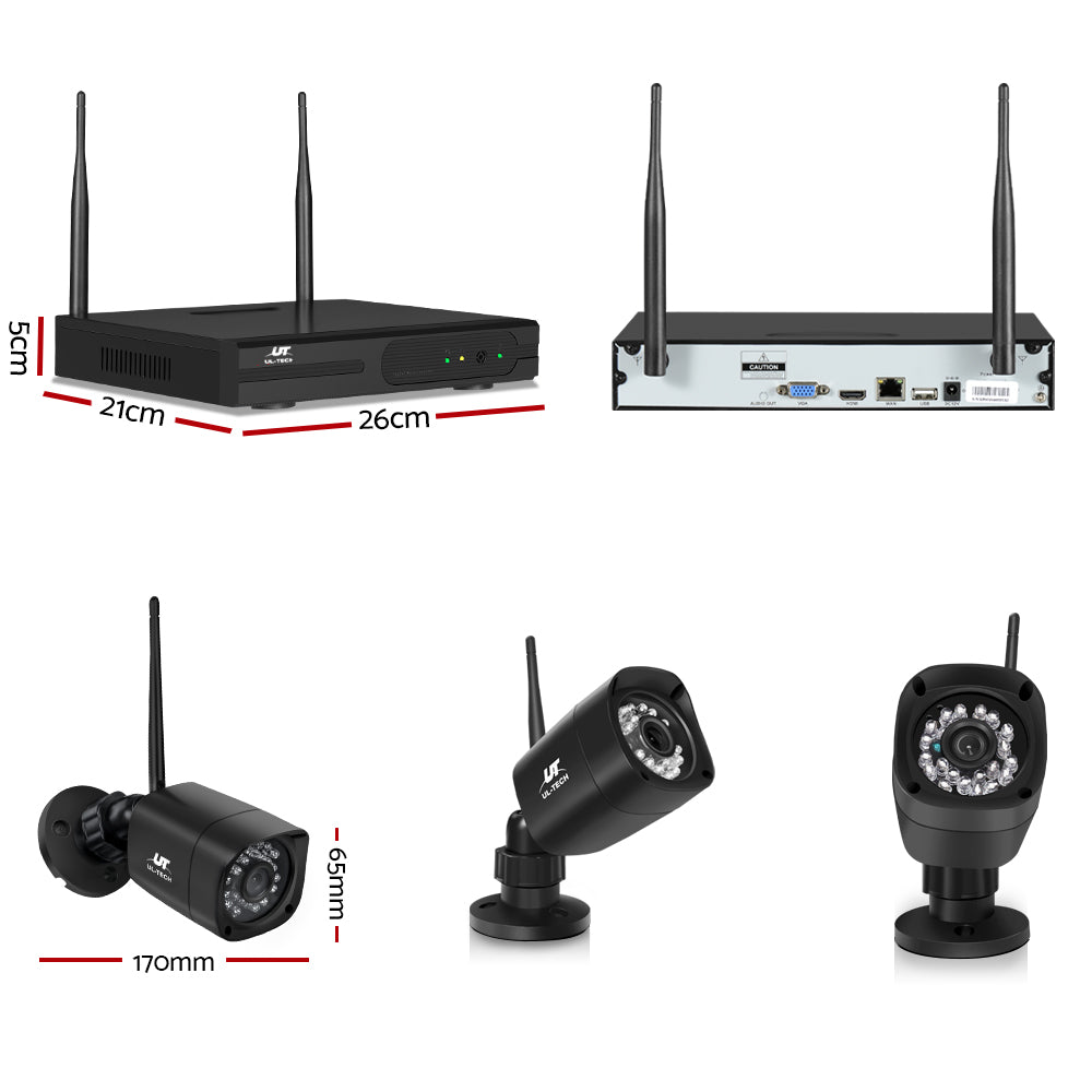 UL-Tech 8CH Wireless CCTV Security Camera System 6 Cameras Kit 1TB