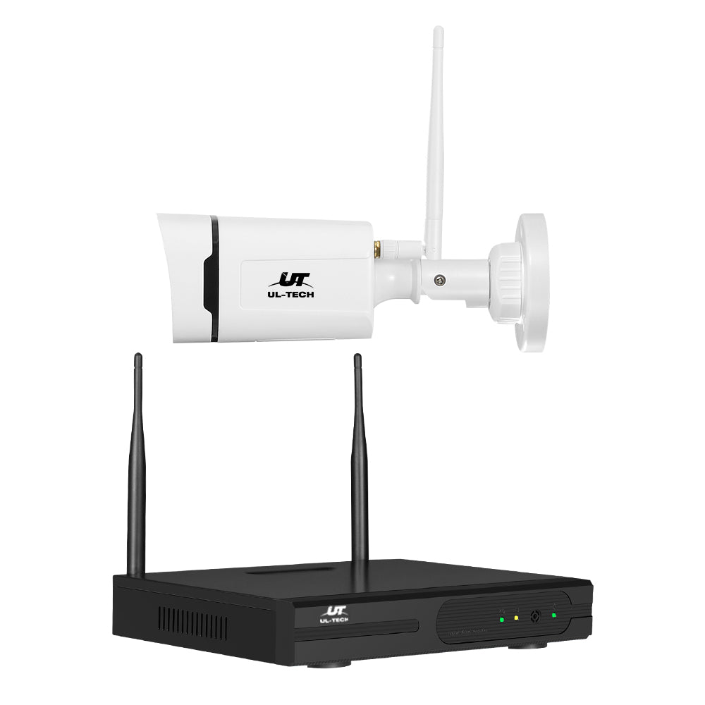 UL-Tech 8CH NVR 3MP Wireless CCTV Security System 8 Cameras White