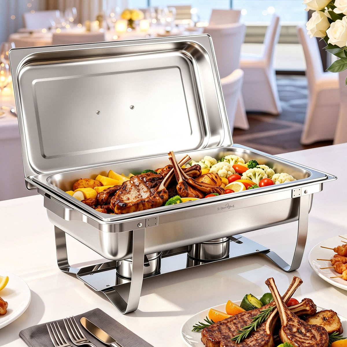 5-Star Chef 9L Chafing Dish Buffet Warmer 1-Pan Catering Server