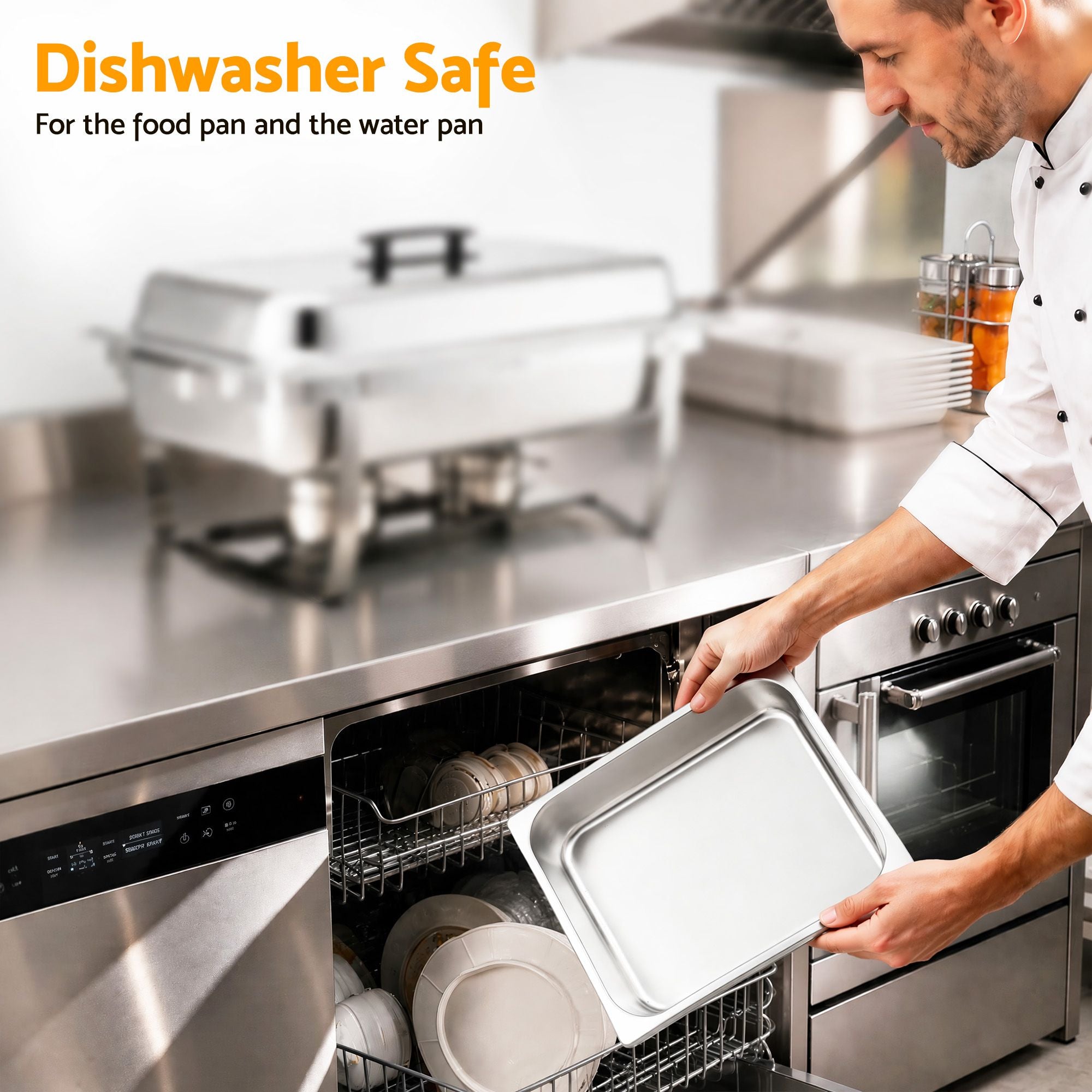 5-Star Chef Chafing Dish 8L 2-Pan Buffet Warmer Food Warmer Catering Server