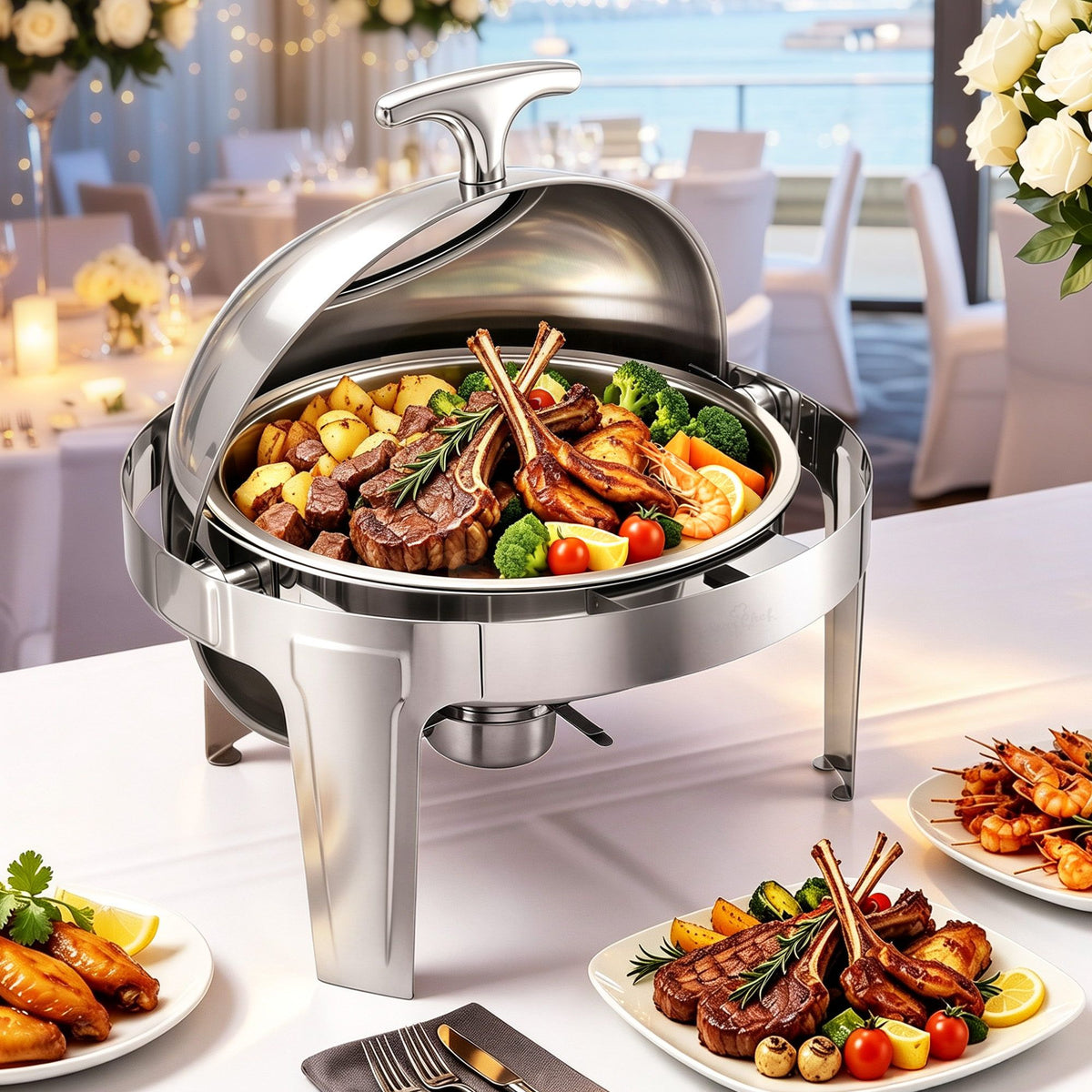 5-Star Chef 9L Chafing Dish Buffet Warmer Round