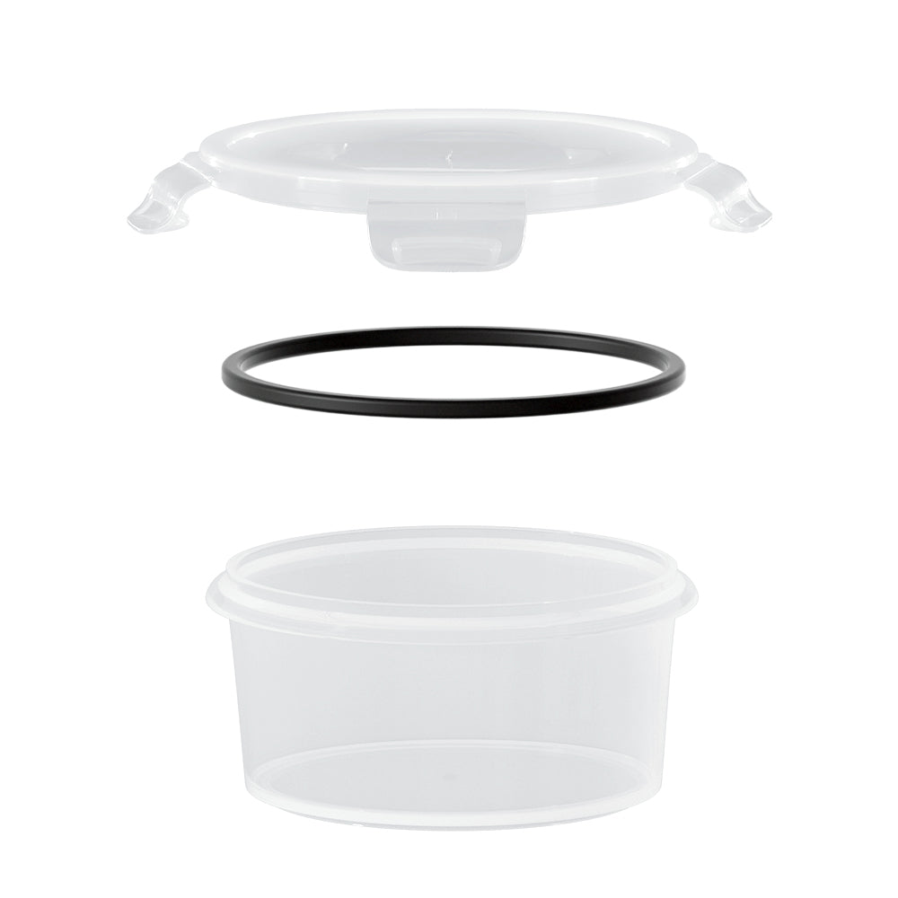 5-Star Chef 16-Piece Food Storage Container Set BPA-Free White & Black