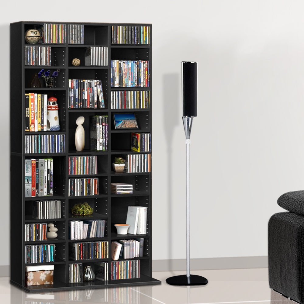 Bert Bookshelf CD and DVD Storage Rack in Black