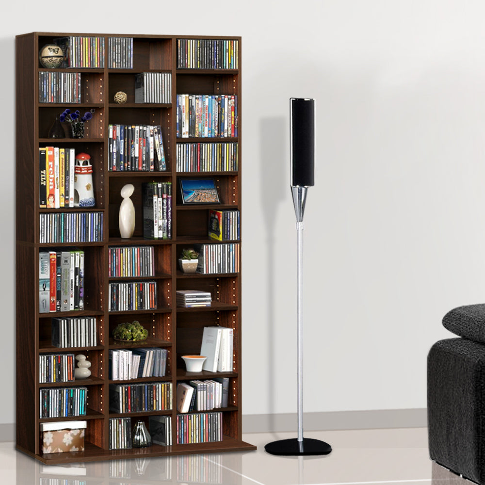 Bert Bookshelf CD and DVD Storage Rack Walnut