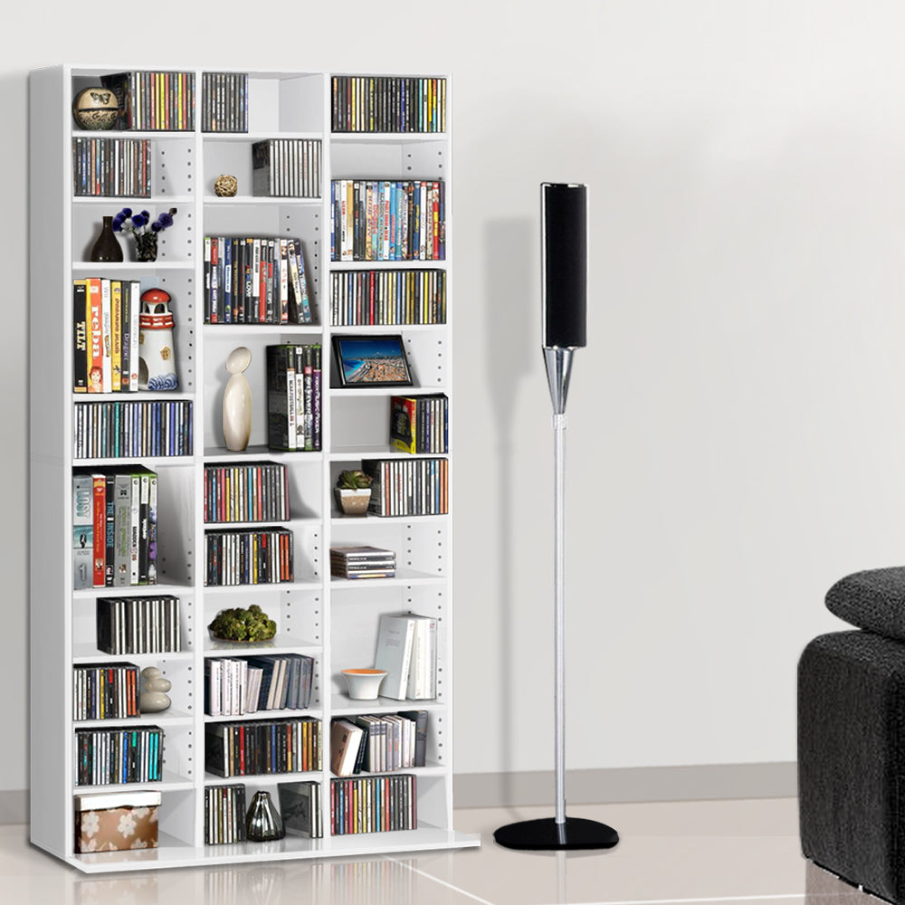 Bert Bookshelf CD and DVD Storage Shelf Unit White