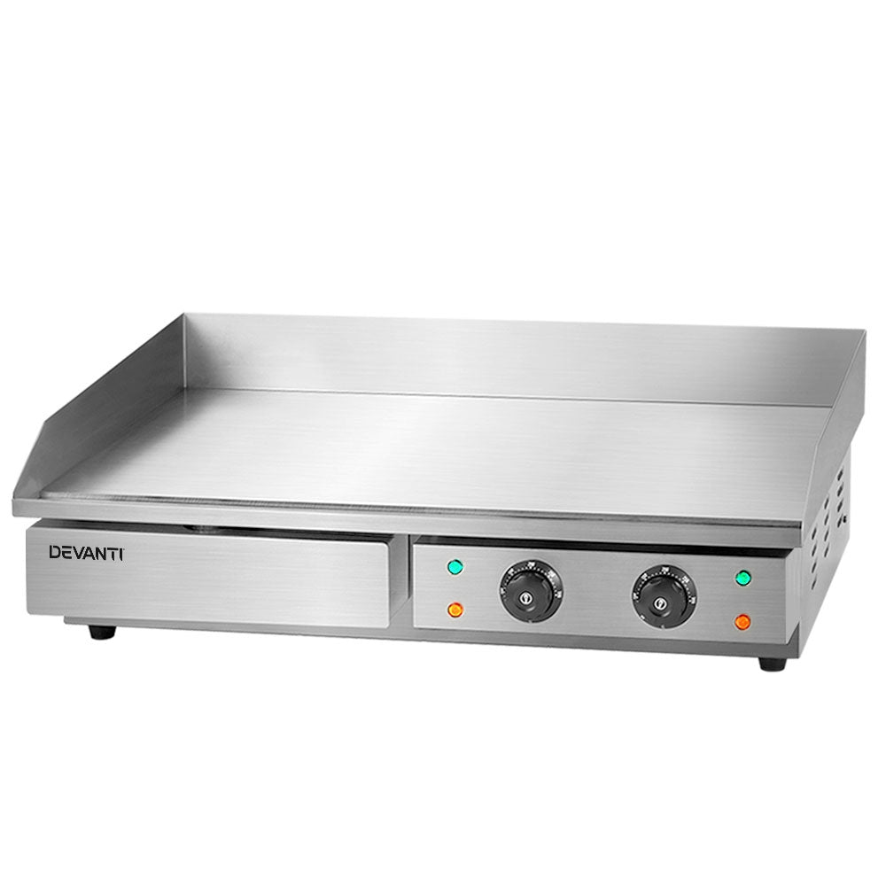 Devanti Commercial Electric Griddle 73cm BBQ Plate 4400W