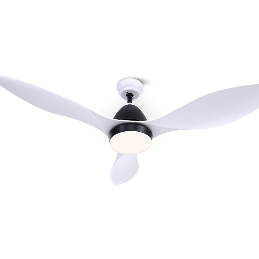 Devanti 48'' Ceiling Fan DC Motor LED Light Remote White