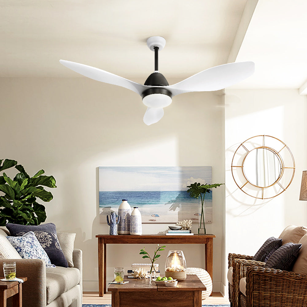 Devanti 48'' Ceiling Fan DC Motor LED Light Remote White