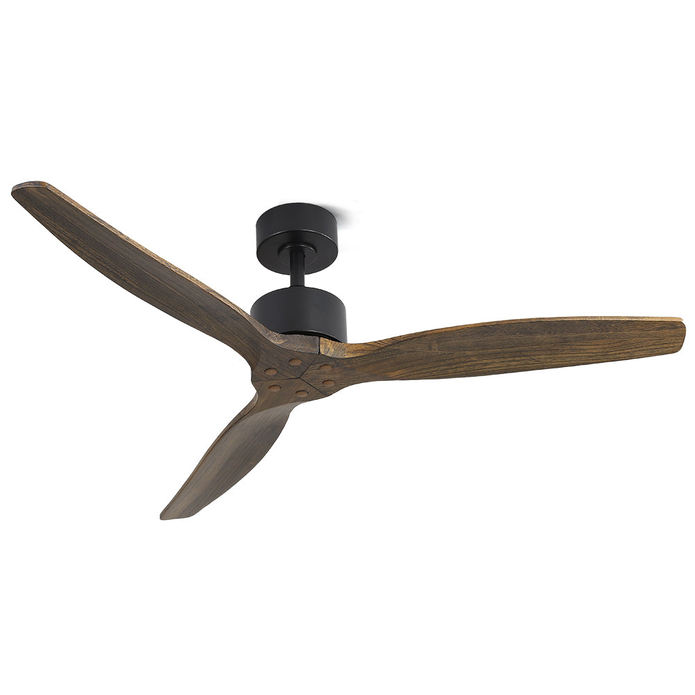 Devanti 52'' Ceiling Fan AC Motor 3 Blades Remote Dark Wood