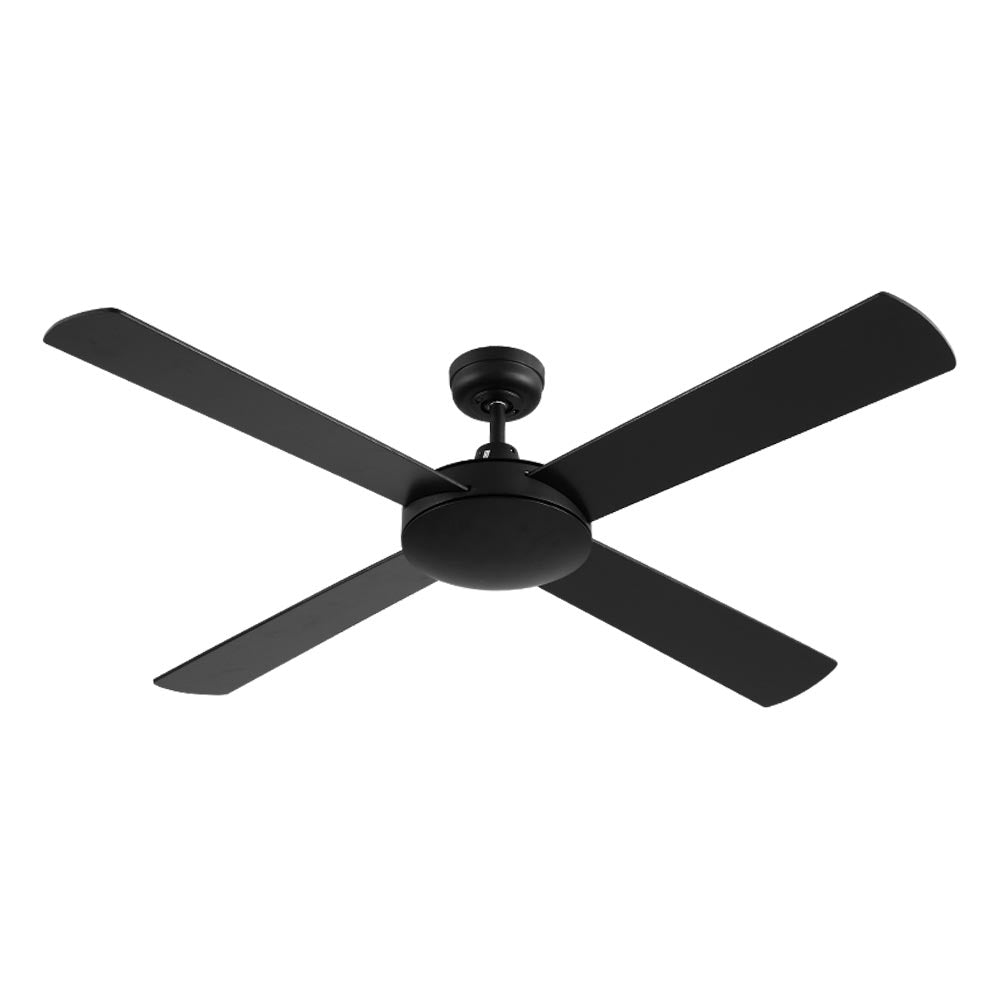 Devanti 52'' Ceiling Fan AC Motor 4 Blades Remote Black