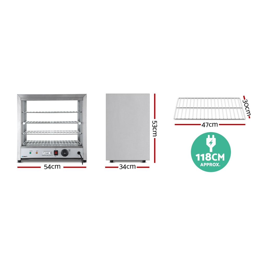 Devanti 54cm Commercial Food Warmer Display Cabinet