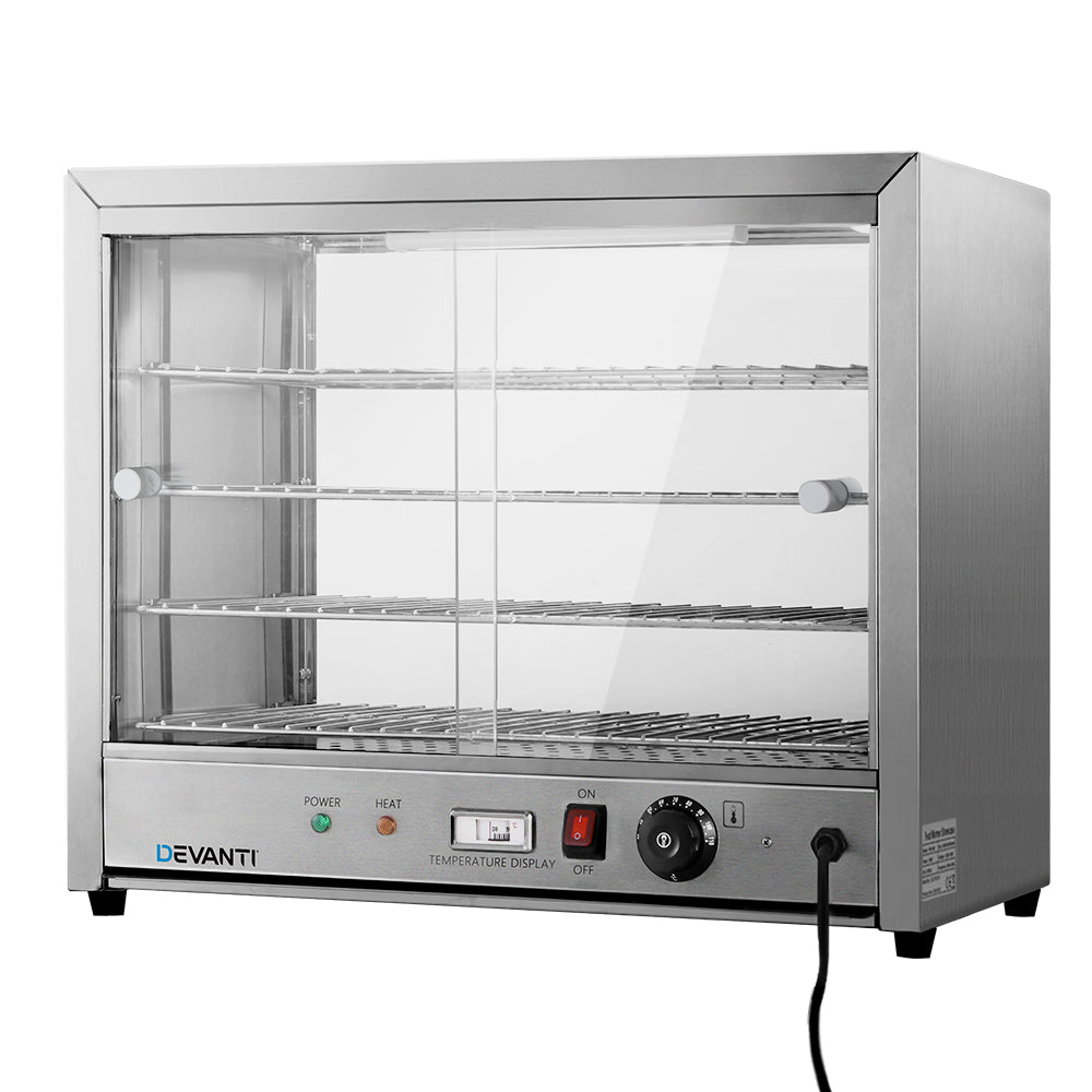 Devanti 64cm Commercial Food Warmer Display Cabinet Stainless Steel