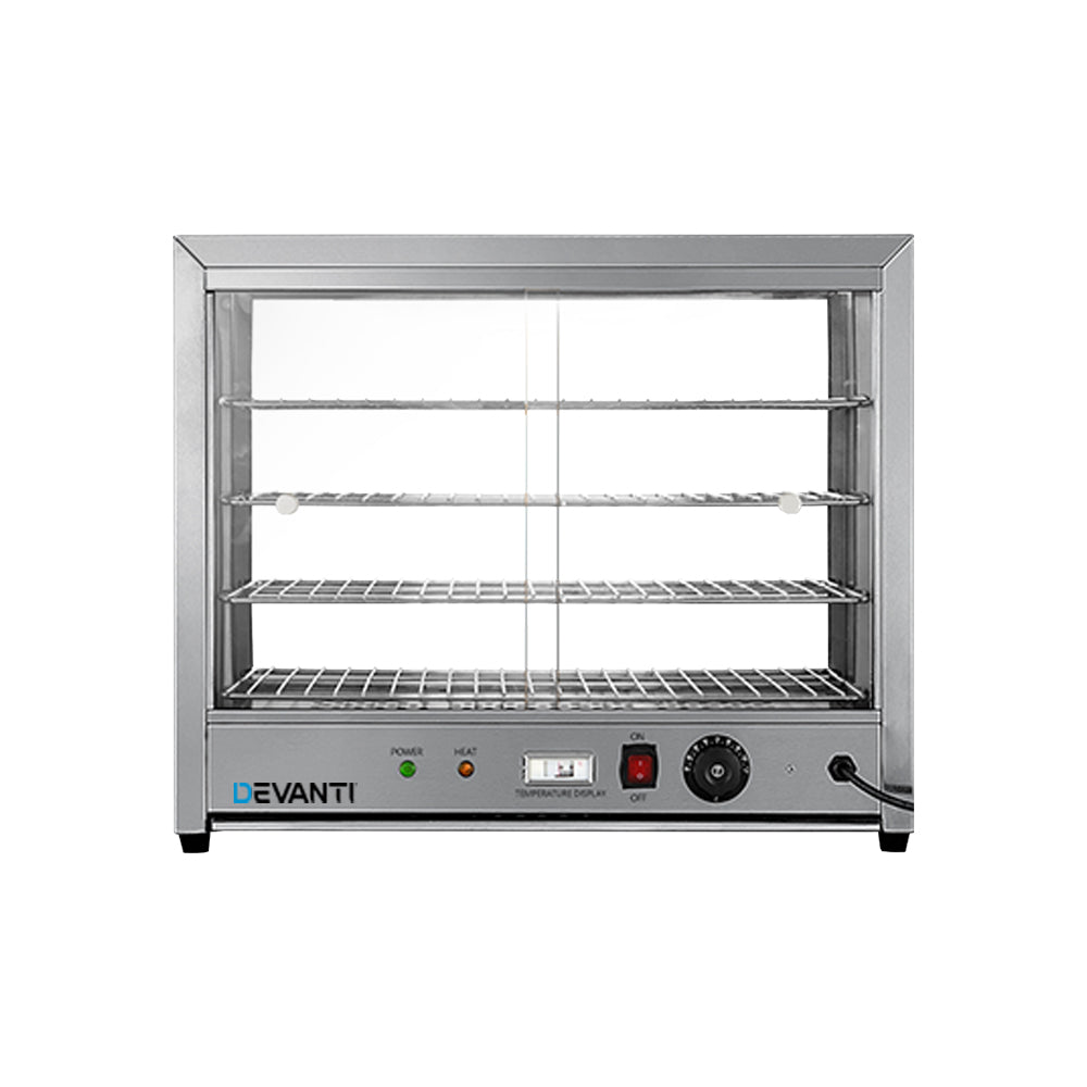 Devanti 64cm Commercial Food Warmer Display Cabinet Stainless Steel