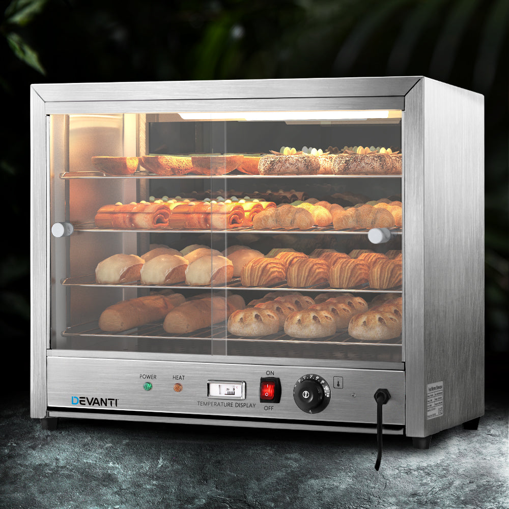 Devanti 64cm Commercial Food Warmer Display Cabinet Stainless Steel