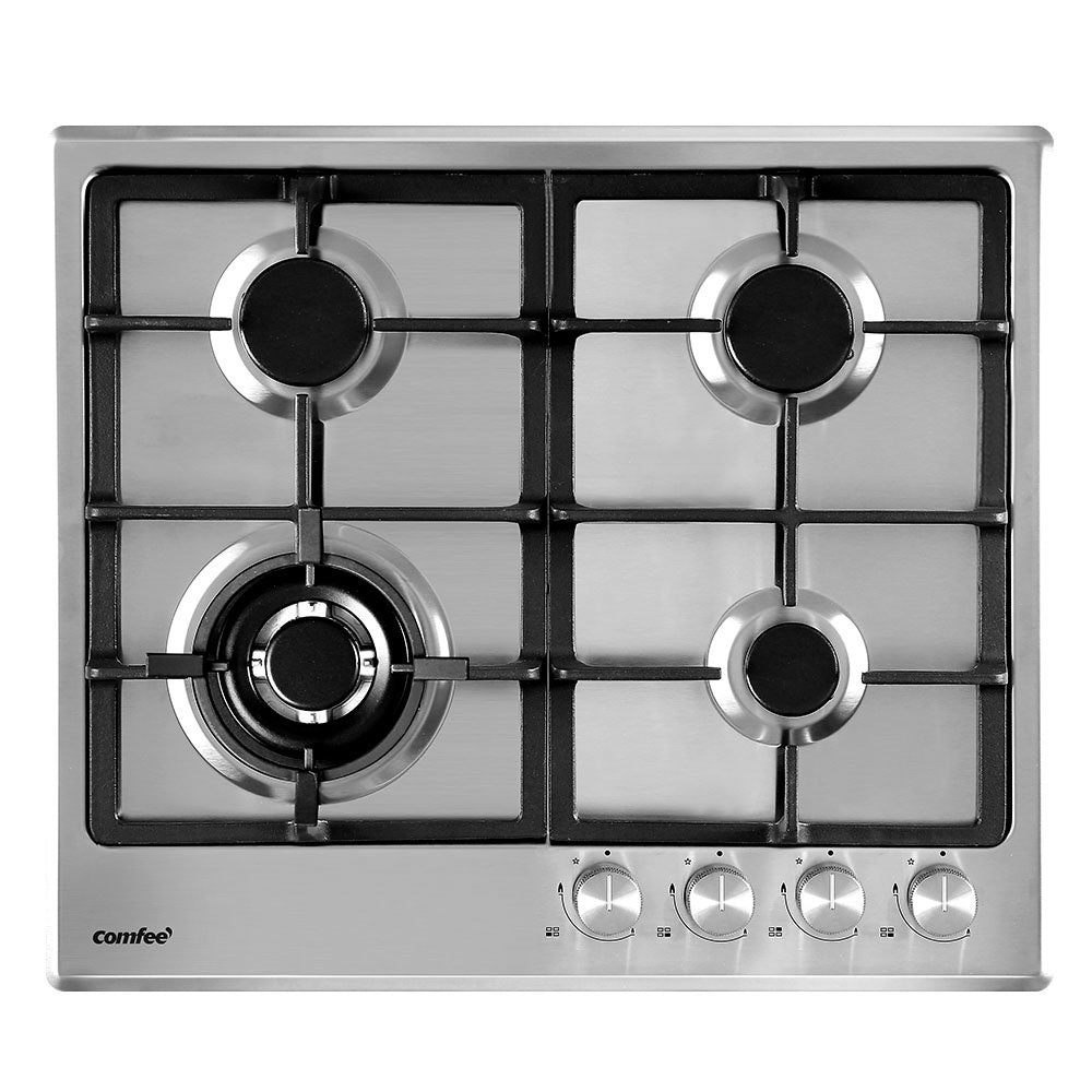 Comfee 60cm Gas Cooktop 4 Burners Stainless Steel NG LPG