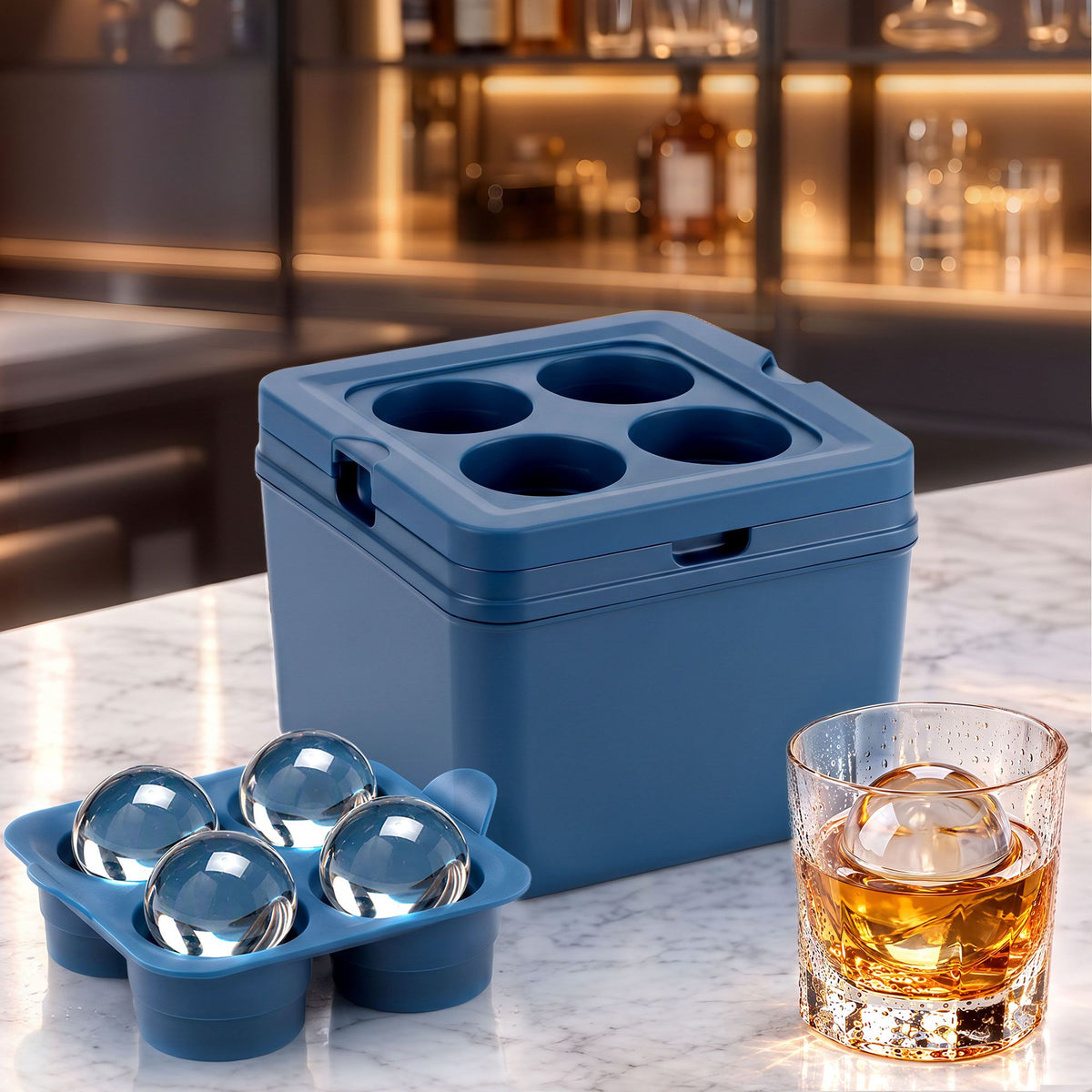 Artiss 5cm Clear Ice Ball Mould Large Sphere Maker