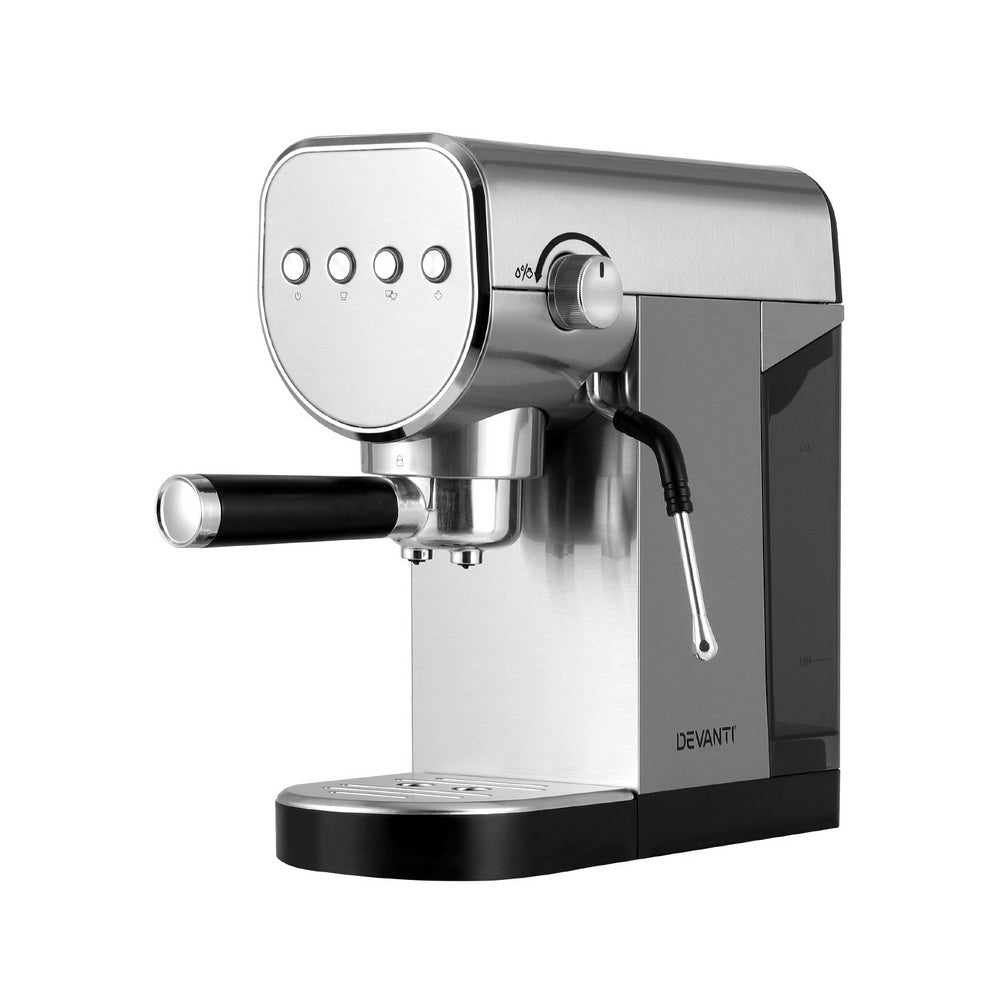 Devanti 20 Bar Espresso Machine Silver