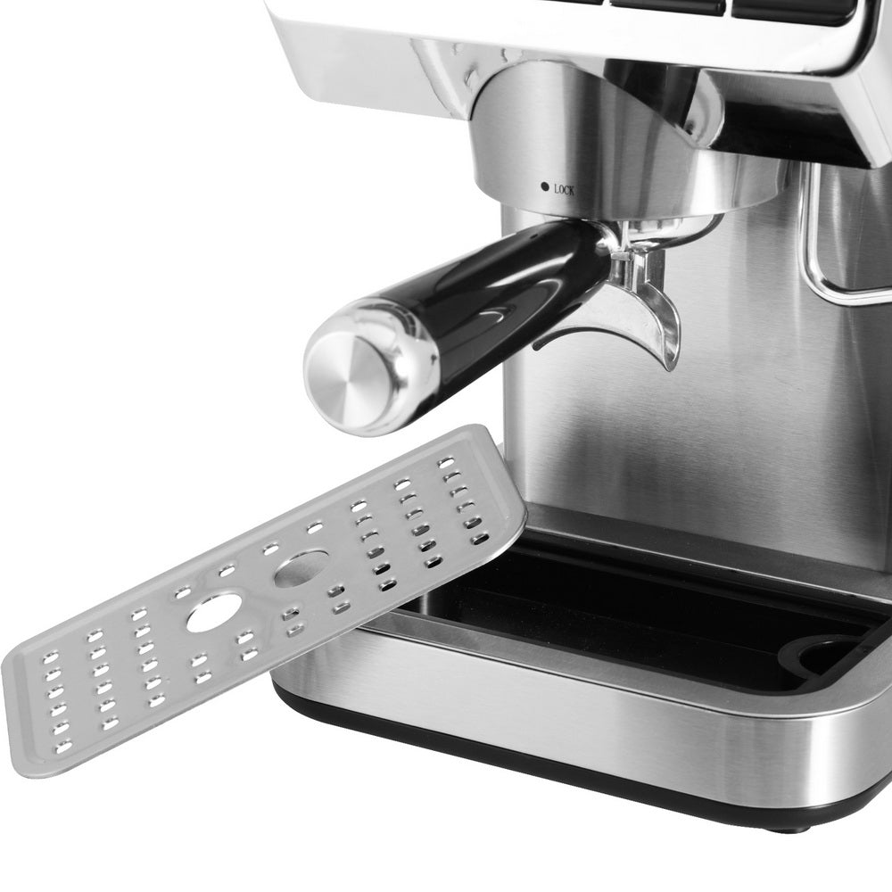 Devanti 20 Bar Espresso Machine Stainless Steel