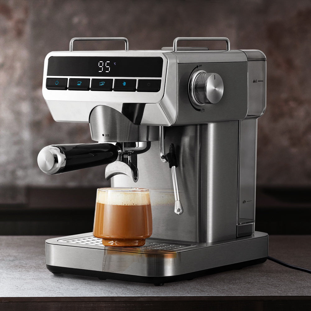 Devanti 20 Bar Espresso Machine Stainless Steel
