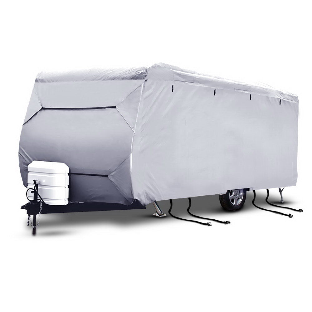 Weisshorn Caravan Cover 16-18ft Heavy Duty 4 Layer UV Waterproof