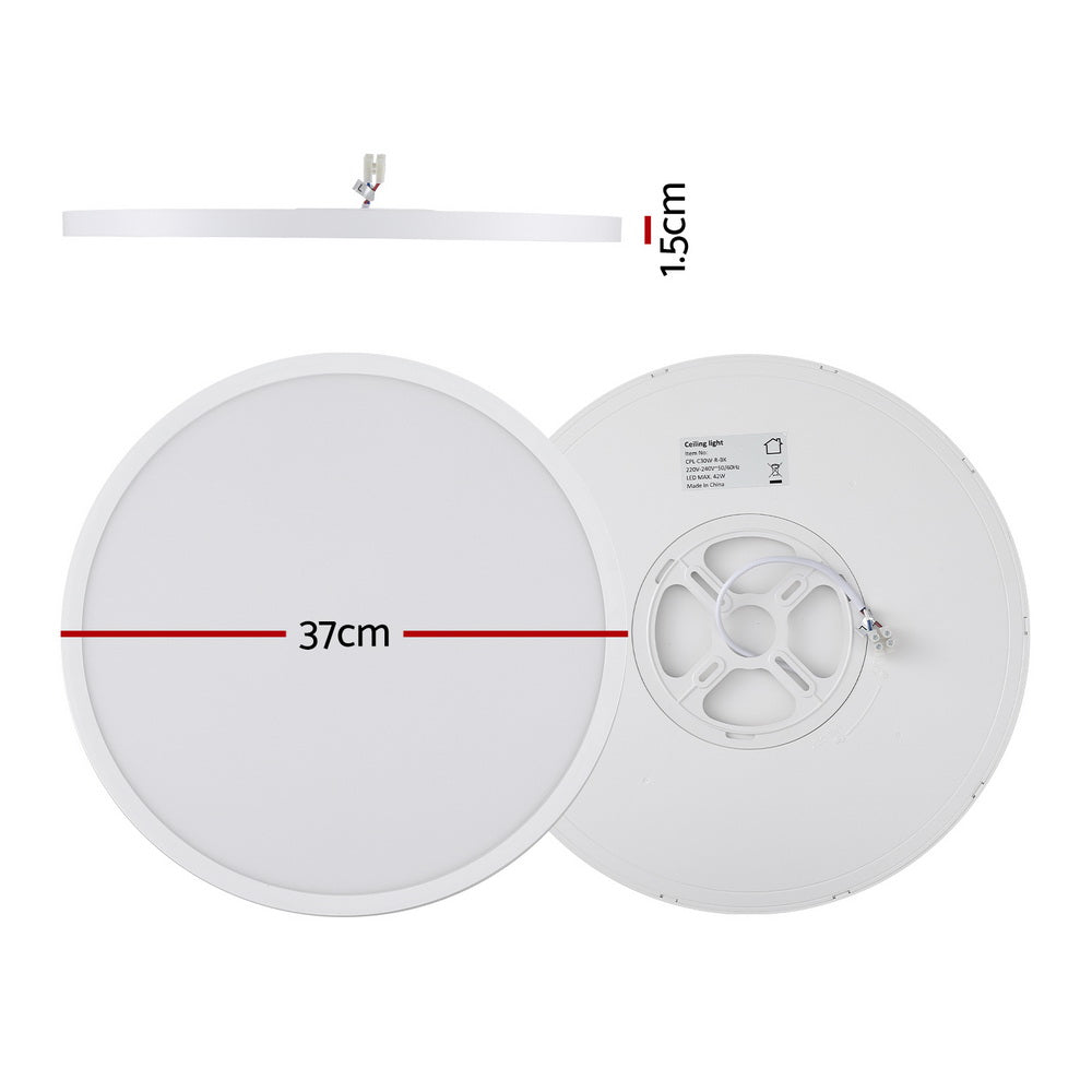 Leier Round LED Ceiling Light 42W Ultra-Thin Oyster Lamp Modern Cool/Warm