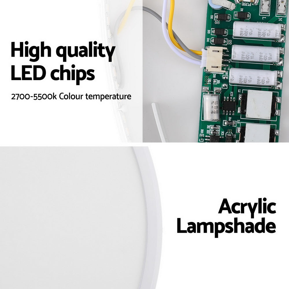 Leier Round LED Ceiling Light 42W Ultra-Thin Oyster Lamp Modern Cool/Warm