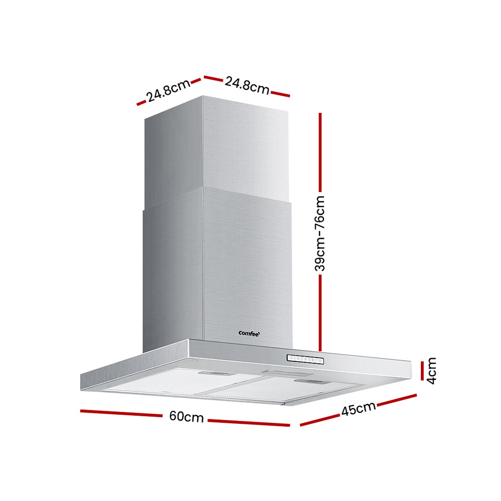 Comfee 600mm Rangehood LED Light Stainless Steel