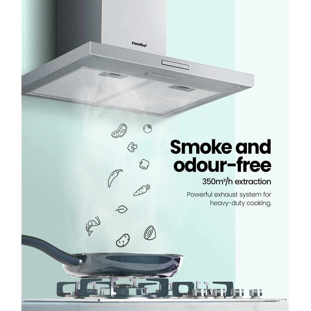 Comfee 600mm Rangehood LED Light Stainless Steel