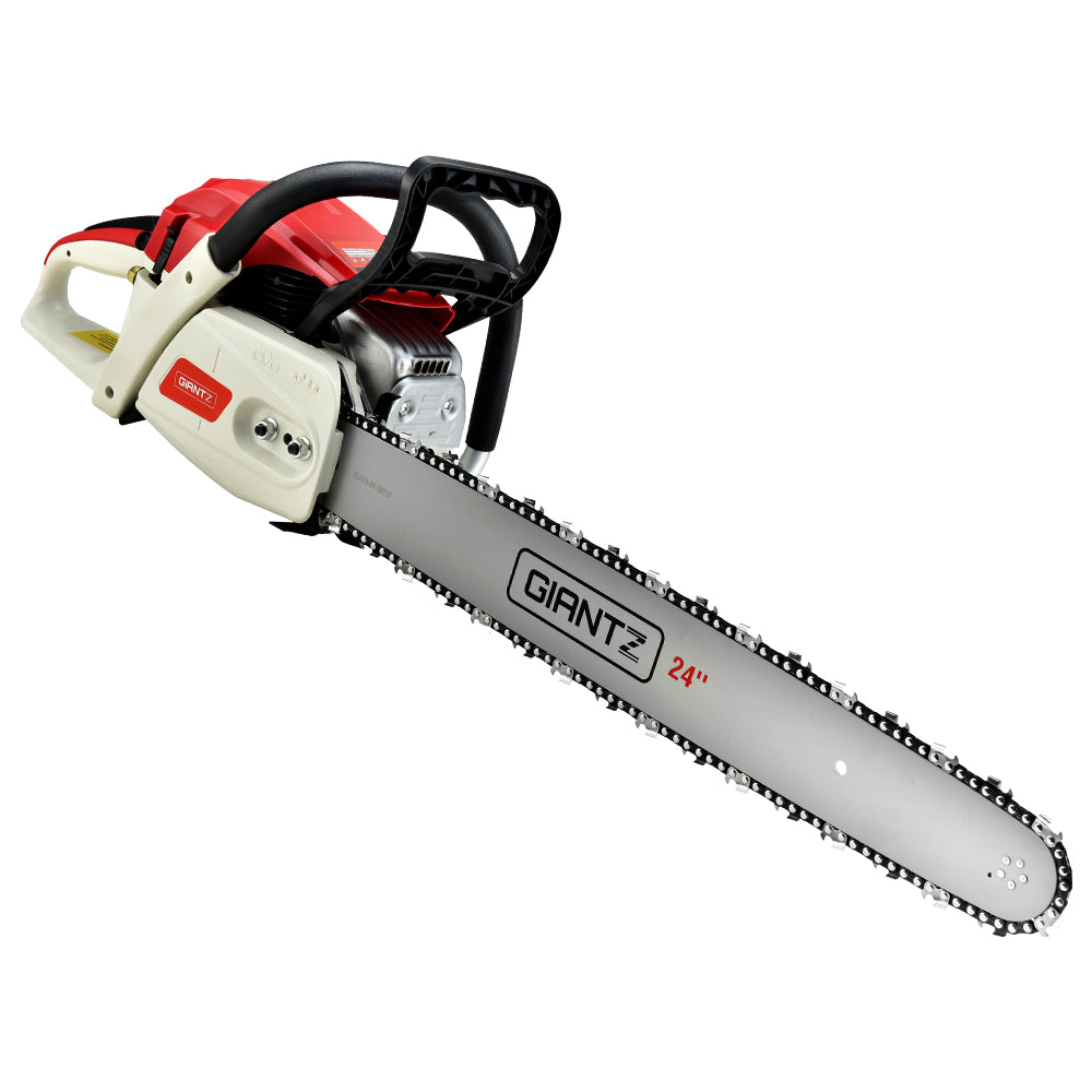 Giantz 92CC 24" Petrol Chainsaw Commercial E-Start