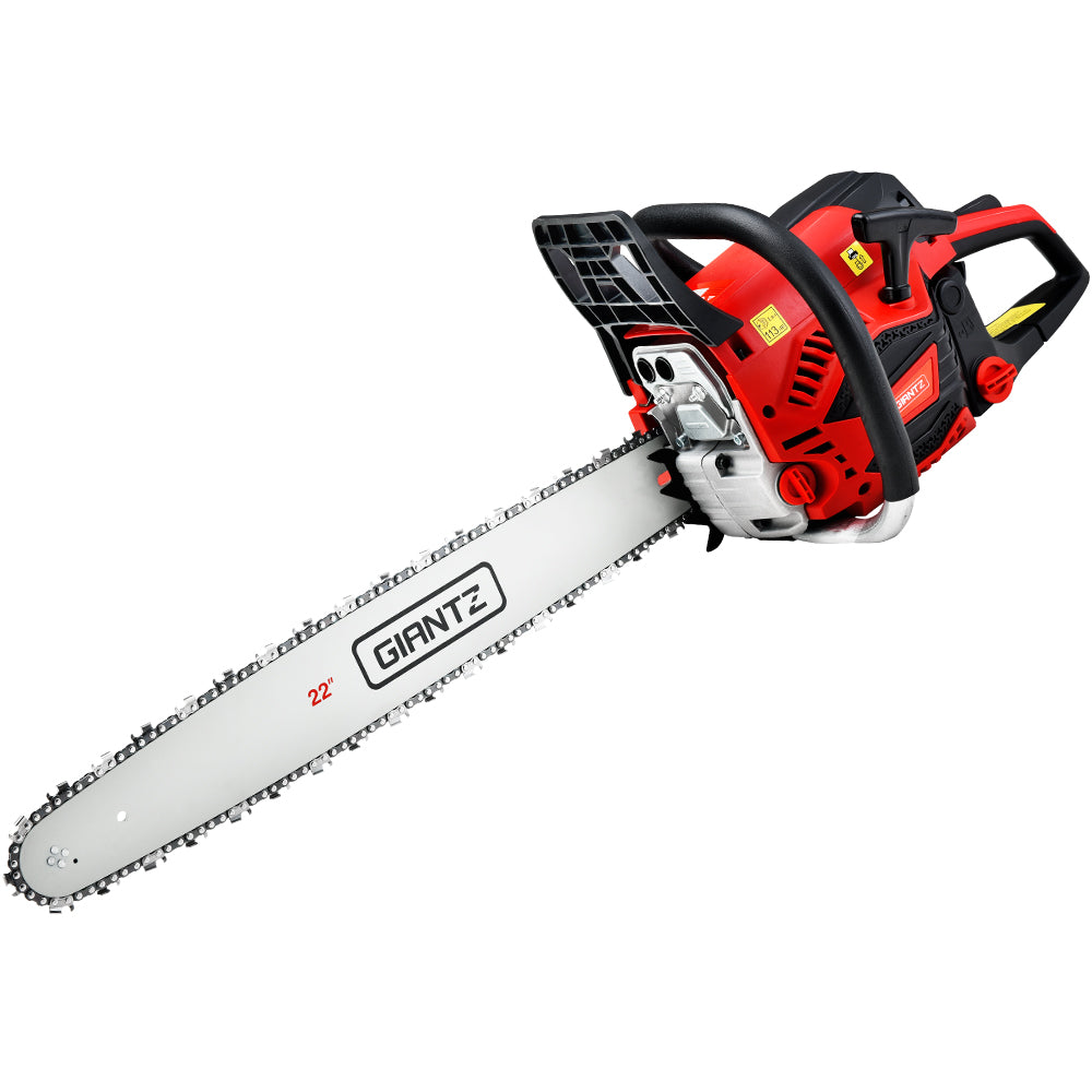 Giantz 22" Petrol Chainsaw 58CC E-Start Commercial Pruning