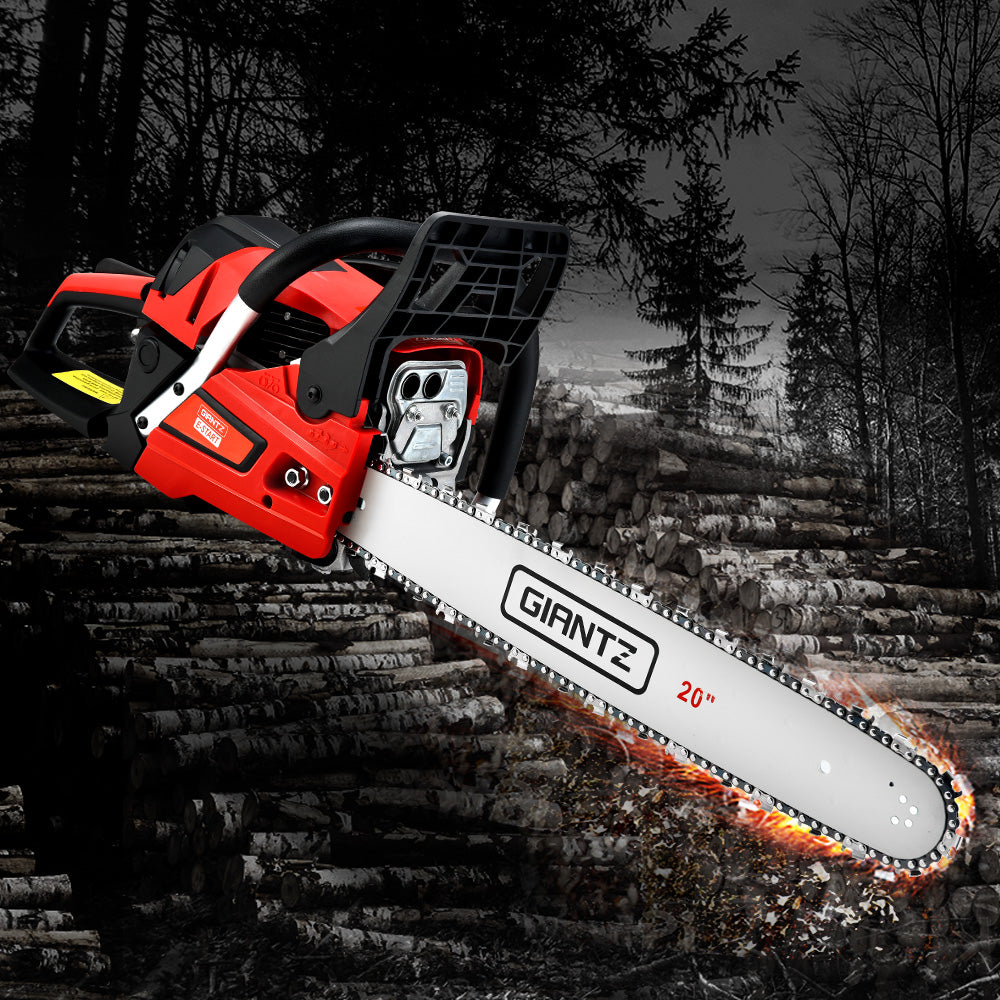 Giantz 52CC 20" Petrol Chainsaw Commercial E-Start Pruning 4.0HP