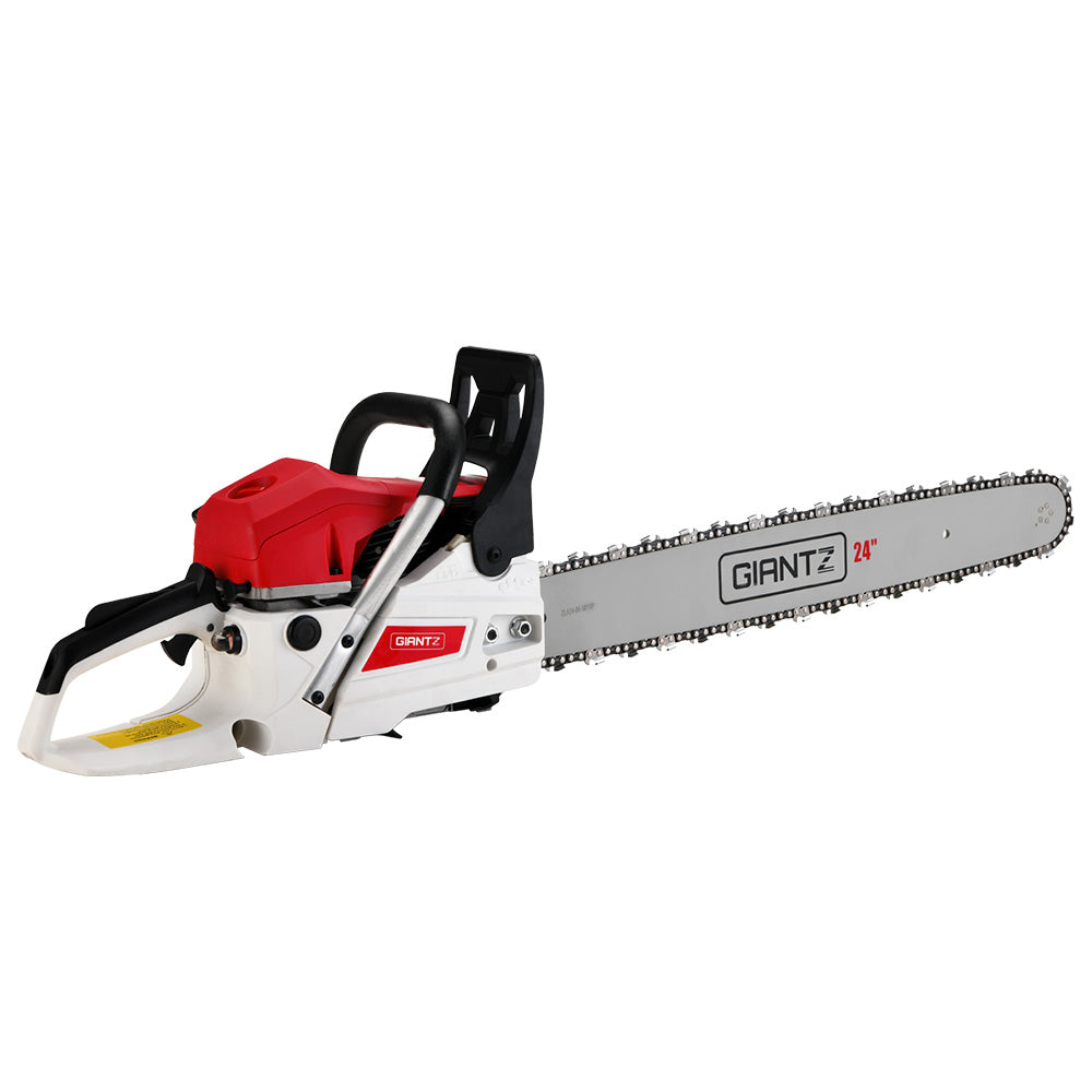 Giantz Pro 72CC 24" Petrol Chainsaw E-Start Commercial Pruning