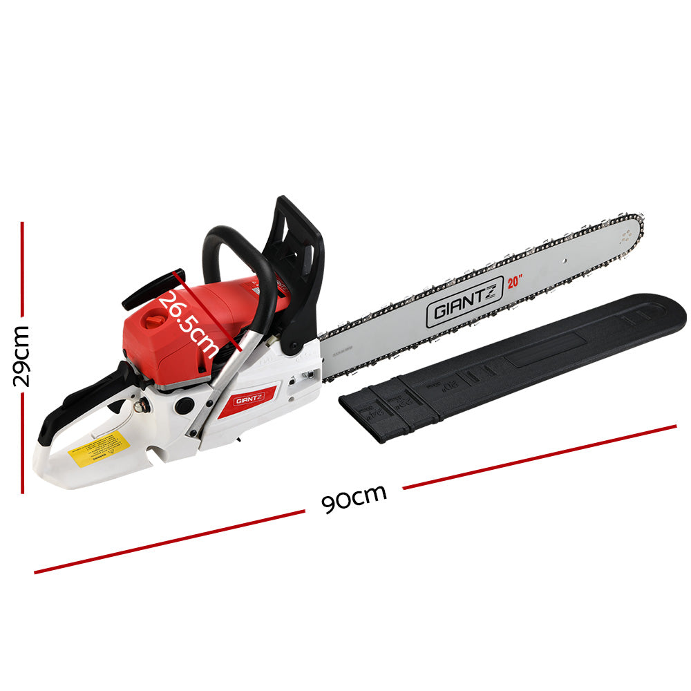 Giantz Pro 62CC Petrol Chainsaw 20" Bar E-Start Commercial