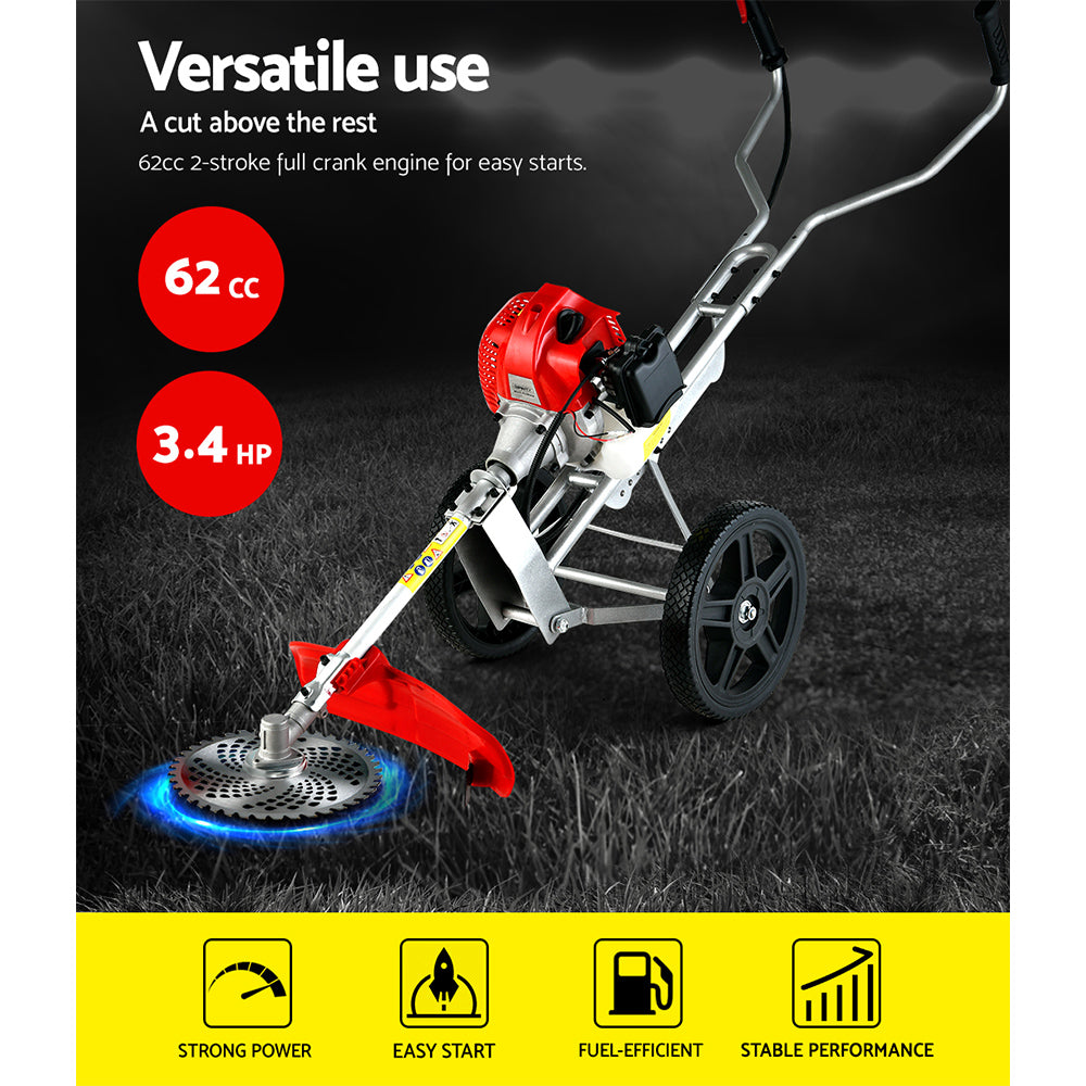 Giantz 62cc Petrol Brush Cutter 3-in-1 Trimmer Saw