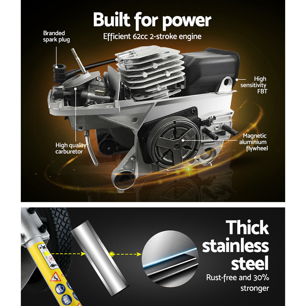 Giantz 62cc Petrol Brush Cutter 3-in-1 Trimmer Saw