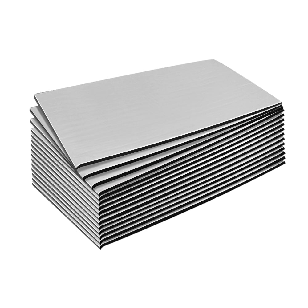 Weisshorn 36PCS Car Sound Deadener Butyl Noise Insulation Heat Proof Self-Adhesive 32x50cm