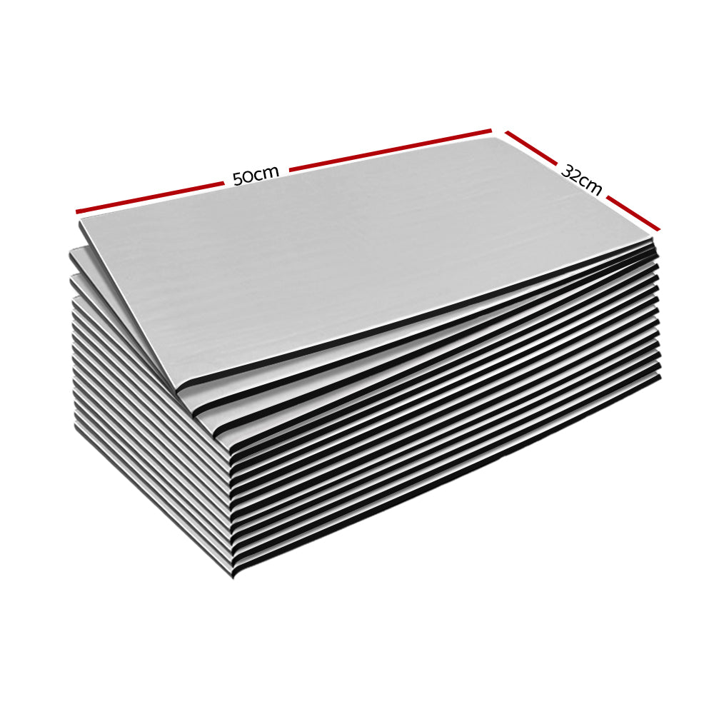 Weisshorn 36PCS Car Sound Deadener Butyl Noise Insulation Heat Proof Self-Adhesive 32x50cm