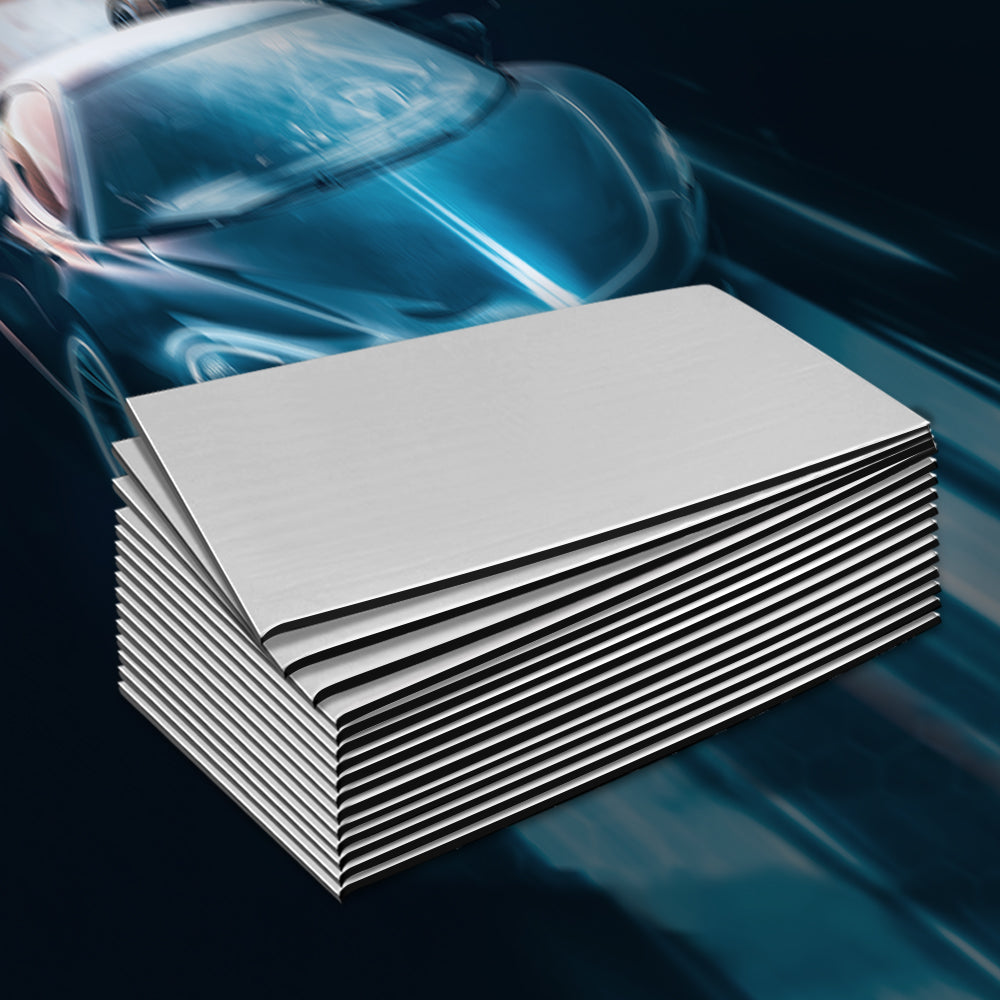 Weisshorn 36PCS Car Sound Deadener Butyl Noise Insulation Heat Proof Self-Adhesive 32x50cm