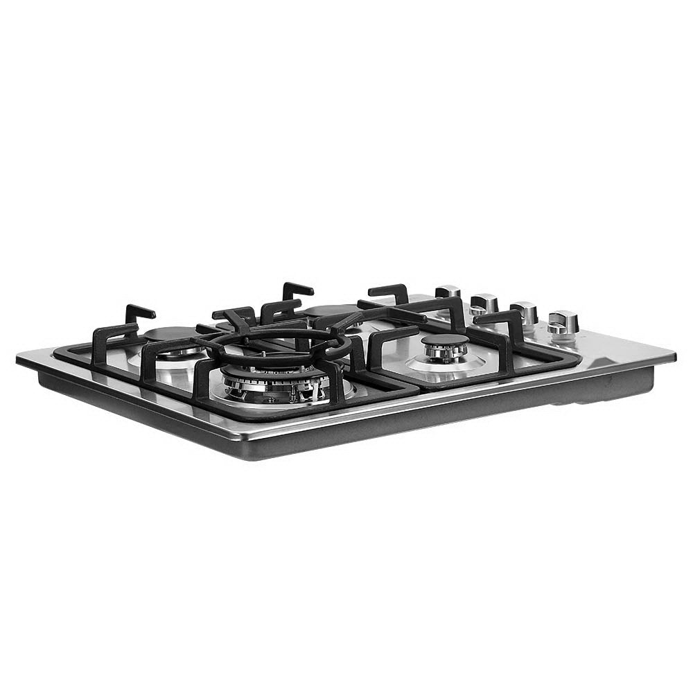 Devanti 60cm Gas Cooktop Stainless Steel 4-Burner Silver